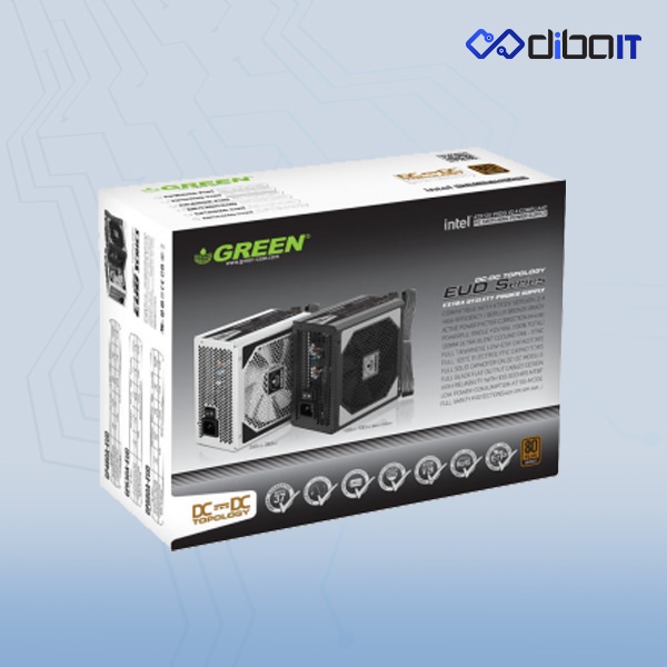 منبع تغذیه کامپیوتر گرین مدل GP580A-EUD