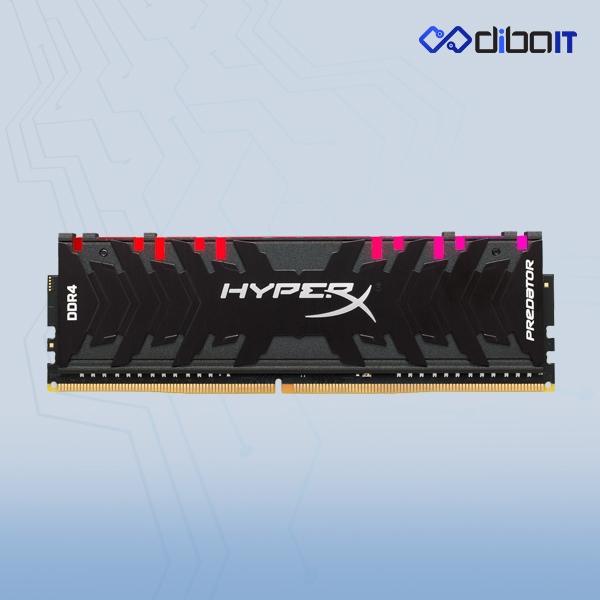 رم دسکتاپ DDR4 کینگستون مدل HyperX Predator RGB ظرفیت 16 گیگابایت تک کاناله 3000 مگاهرتز CL15