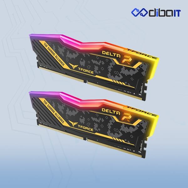 رم دسکتاپ DDR4 تیم گروپ مدل T-Force Delta TUF RGB ظرفیت 16 گیگابایت دو کاناله 2400 مگاهرتز CL16